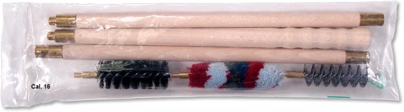 Набор для чистки Nimar 16к шомпол деревянный в пакете