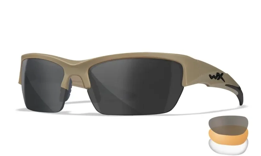 Очки защитные Wiley X WX Valor (Frame: Matte Tan, Lens: Clear+Grey+Rust) CHVAL06T