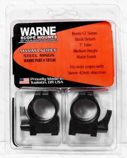 Крепления Warne CZ527 1" 25,4 мм QD Medium (1B1LM)
