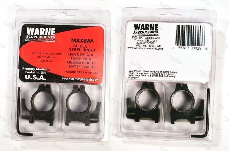 Крепления Warne Weaver 1" 25,4 мм QD Medium (201LM)