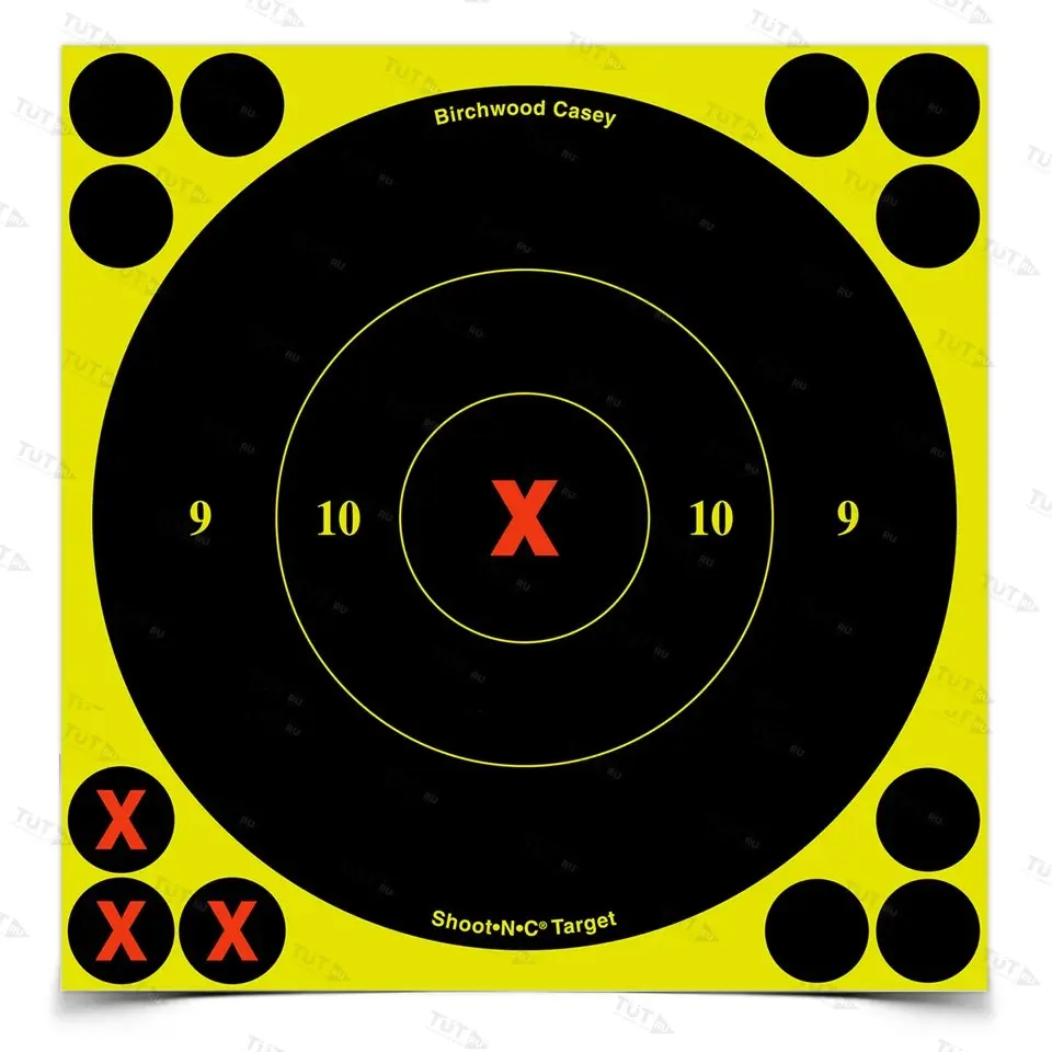 Мишень бумажная Birchwood Shoot•N•C® X-Bull's-eye Target 150мм