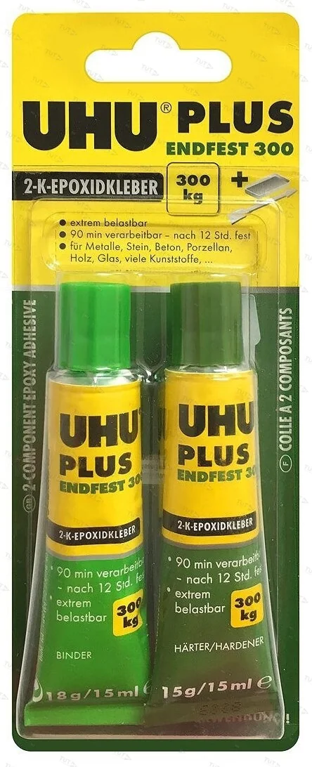 Двухкомпонентный сверхпрочный клей UHU-plus Endfest 90 min