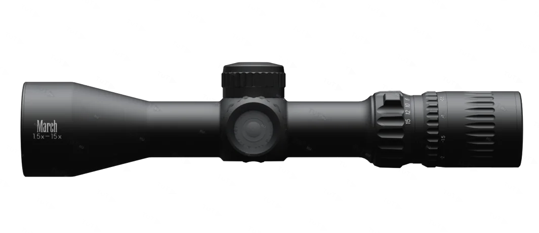 Прицел March Compact 1.5-15x42, 1/4MOA (сетка MTR-3) с подсветкой