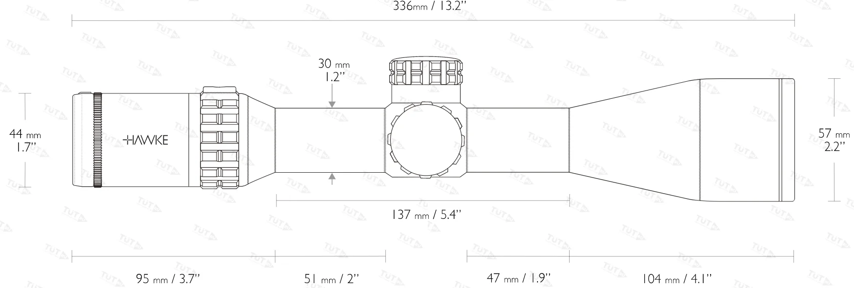 Оптический прицел Hawke Frontier FFP 4-20x50 SF IR (FFP Mil Pro 20x)