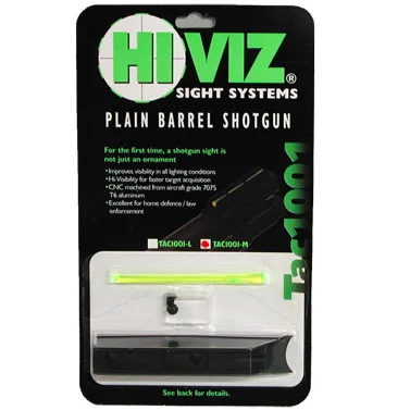 HiViz мушка Tactical для гладк. оружия к.12, высота 10,7мм, комплект - зелен. волокно, винты, планка