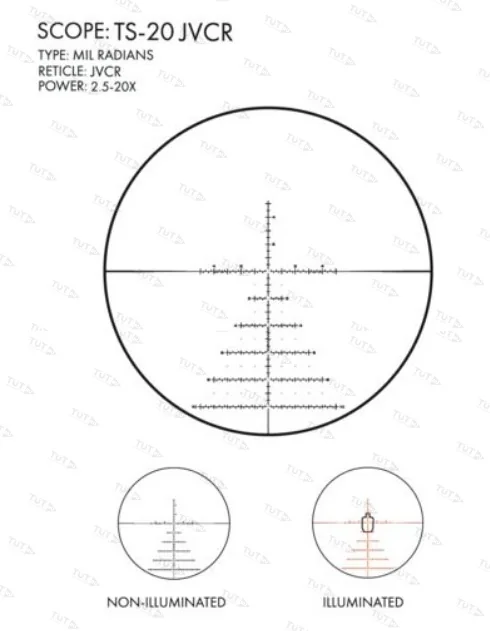 Оптический прицел US Optics 2.5-20x50 JVCR