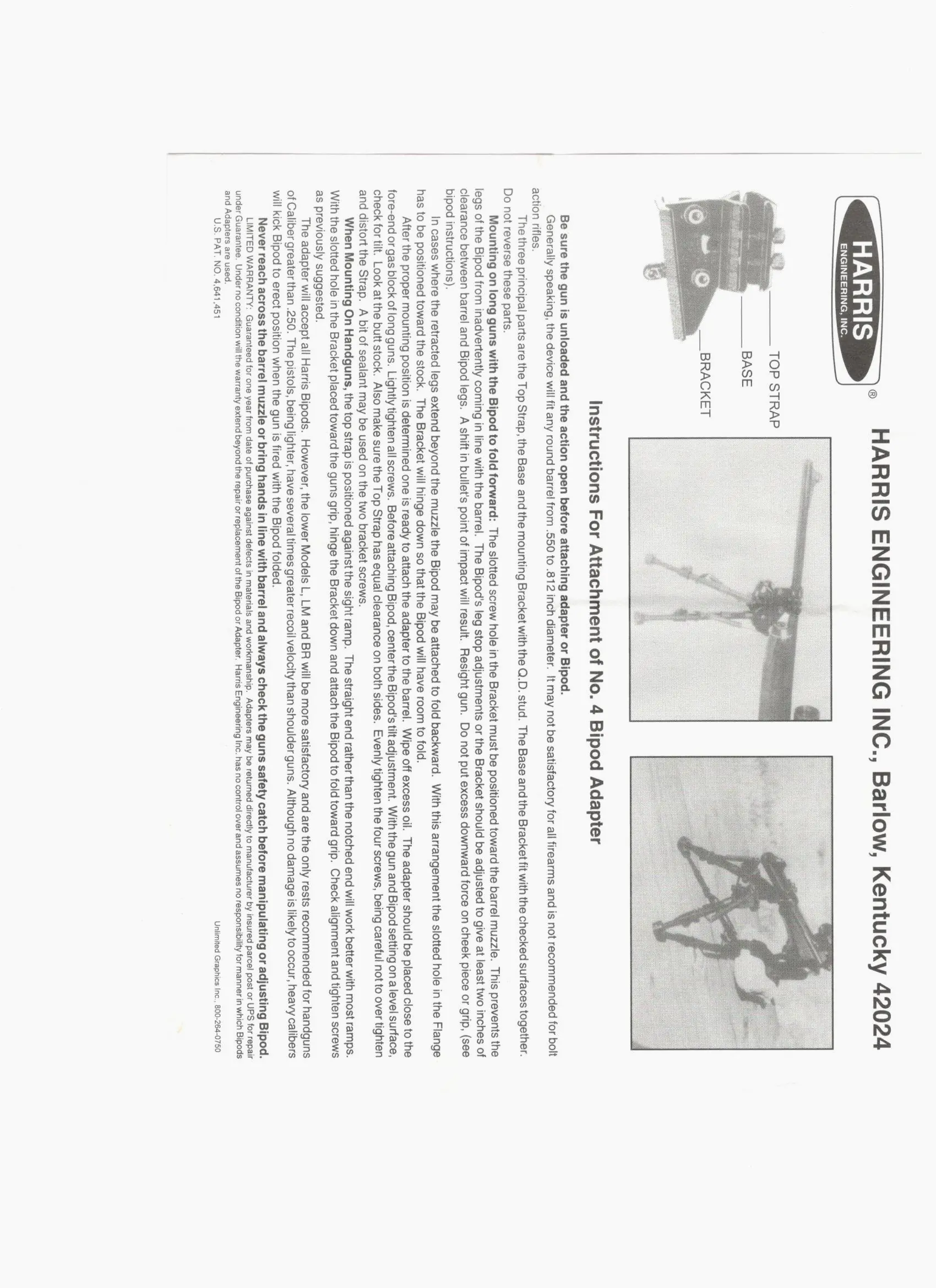 Адаптер №4 для сошек на ствол "Harris"