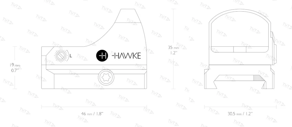 Коллиматорный прицел Hawke Micro Reflex Dot 3MOA