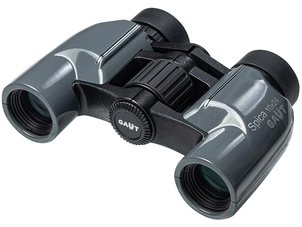 Бинокль Gaut Spica 10X24, Porro-Призмы Bak4, Цвет - Серый, 377Г