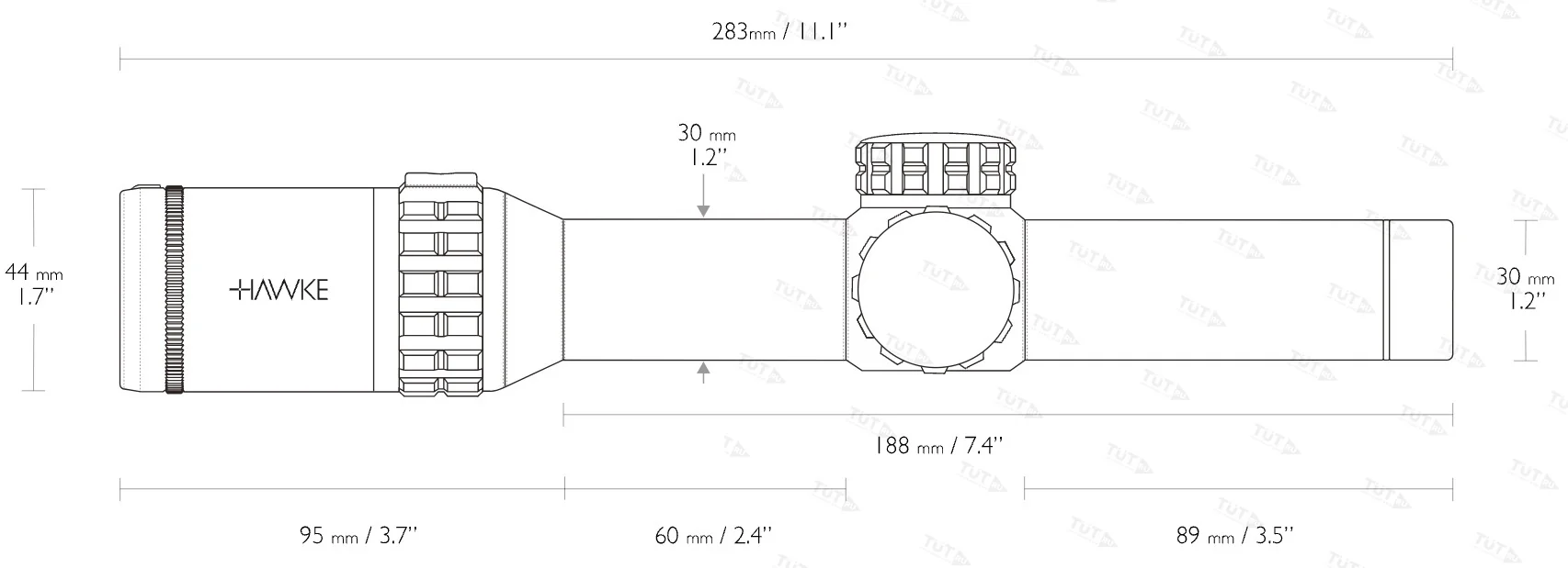 Оптический прицел Hawke Frontier 30 1-6x24 IR (Circle Dot)