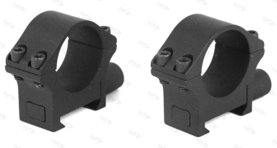 Кольца быстросъемные Hawke стальные на 25.4 мм низкие рычажные