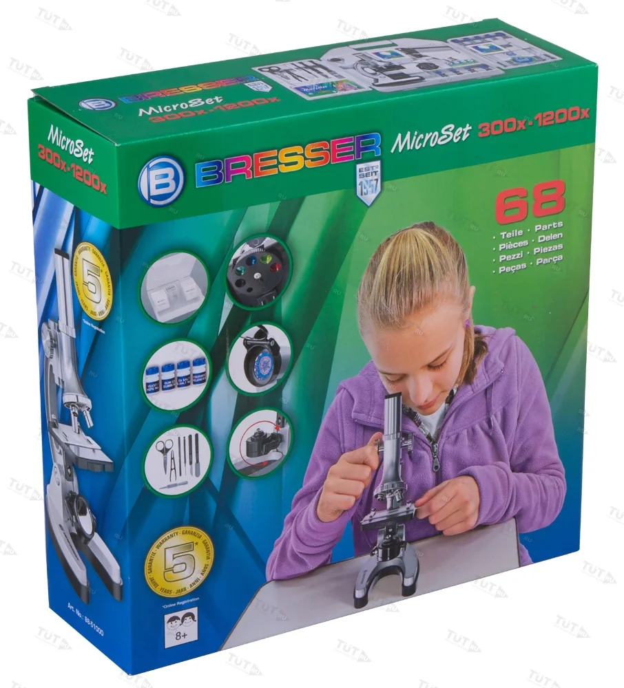 Микроскоп Bresser Junior Biotar 300x-1200x, в кейсе