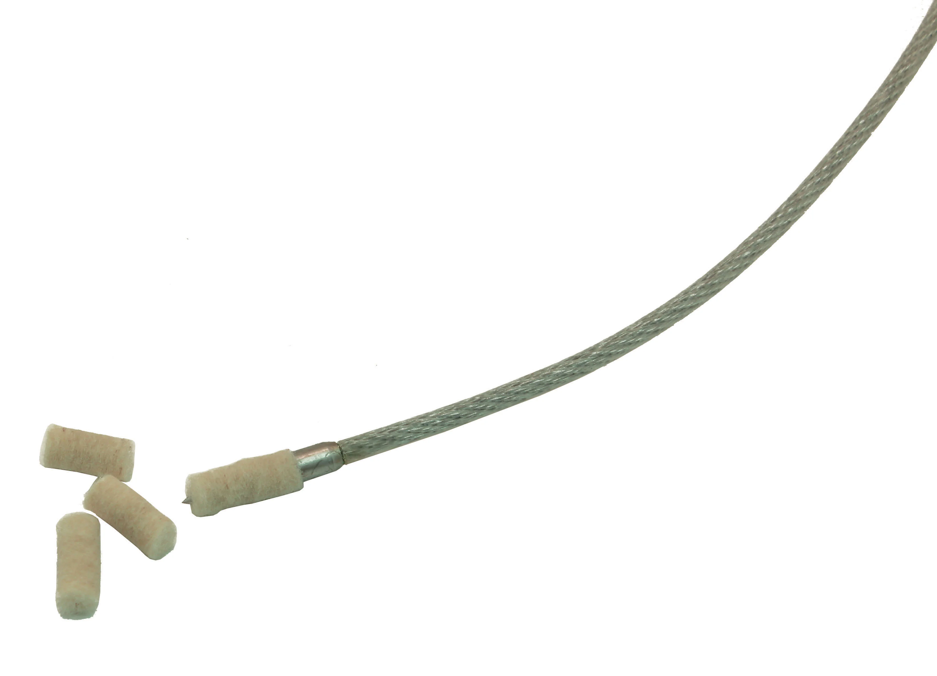 Шомпол гибкий ЧИСТОGUN универс., от .22 до 12, адаптер-игла с гайкой + адаптер под ерши, дюраль, рез