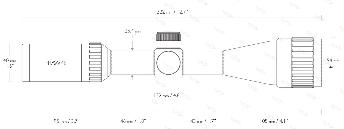Оптический прицел Hawke Vantage IR 3-9x40 АО IR (Mil Dot)