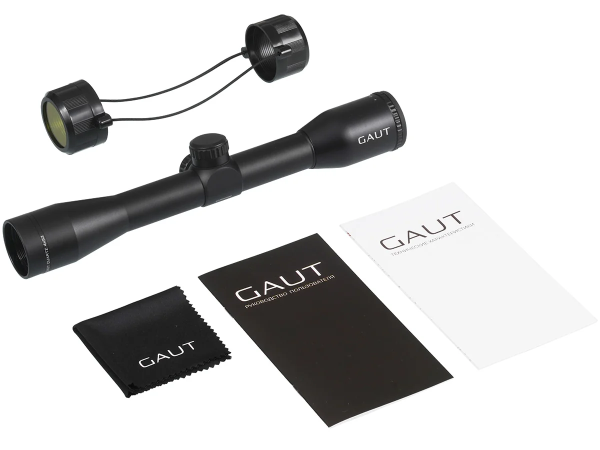 Прицел Gaut Quartz 4x32, сетка 3 (Mil-Dot) нить