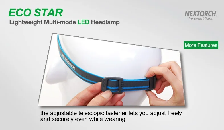 Фонарь Nextorch ECO-STAR налобный, 30 люмен, черный
