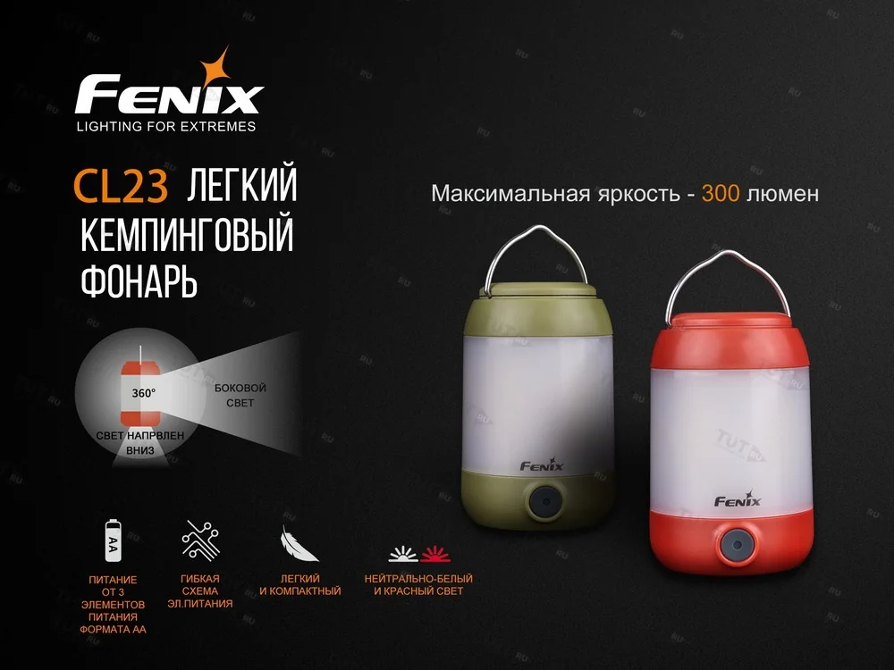 Фонарь Fenix CL23 зеленый