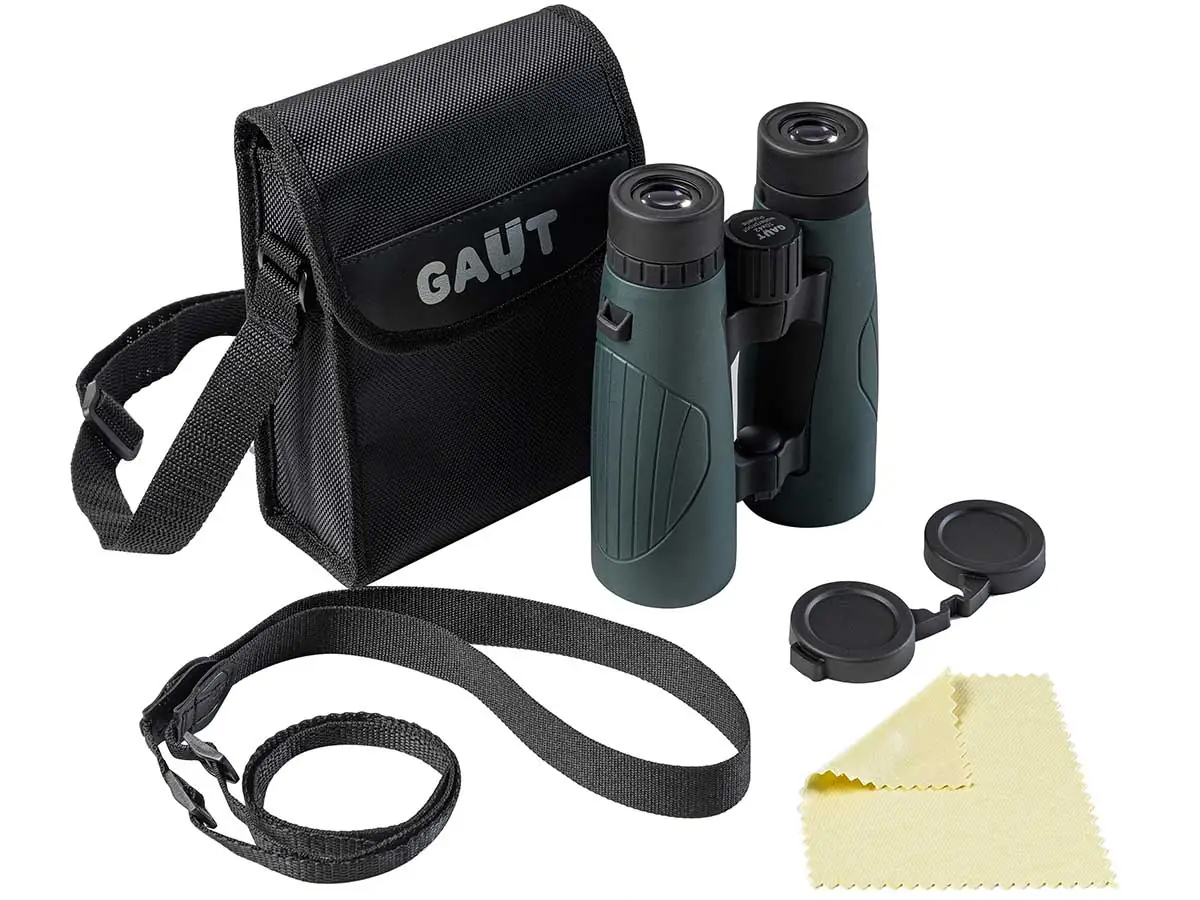Бинокль Gaut Polaris 10X42 Waterproof, Roof-Призмы Bak4, Цвет - Зеленый, 580Г