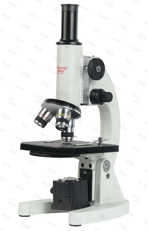 Микроскоп школьный Эврика 40х-640х (зеркало, LED)