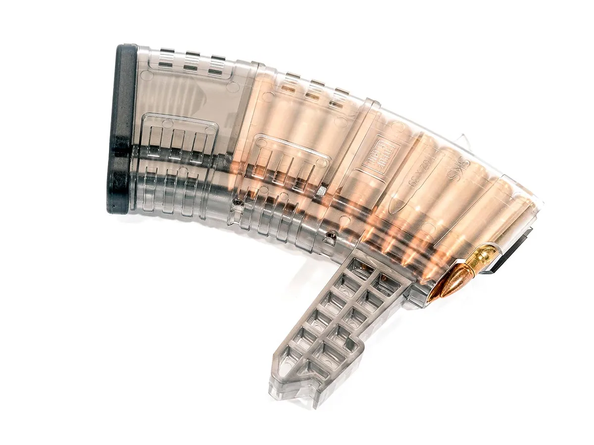 Магазин Pufgun На Скс, 7,62Х39, 20 Патронов, Полимер, Прозрачный, Возможность Укорочения, 155 Гр