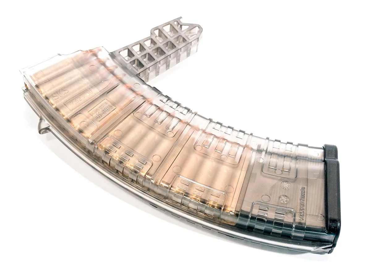 Магазин Pufgun На Скс, 7,62Х39, 30 Патронов, Полимер, Прозрачный, Возможность Укорочения, 205 Гр