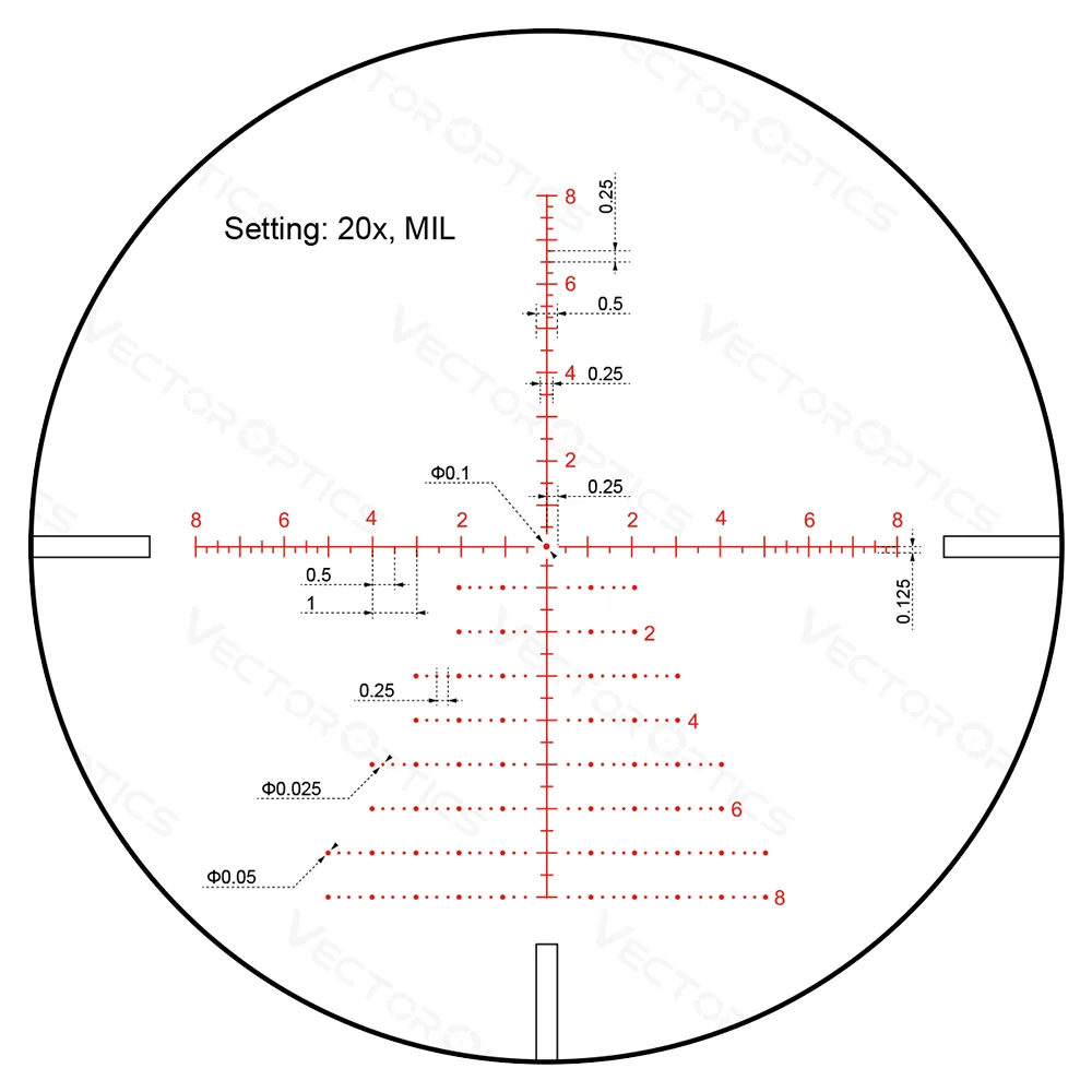 Оптический прицел Vector Optics Continental x8 3-24x56 SFP ZERO STOP Tactical ED