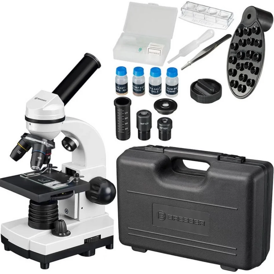 Микроскоп Bresser Junior Biolux SEL 40–1600x, белый, в кейсе