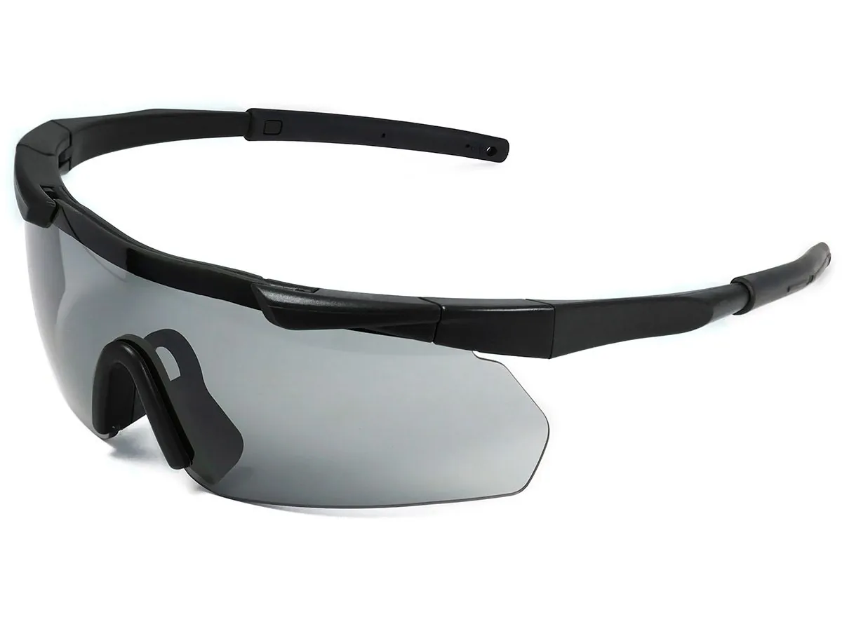 Очки стрелковые ShotTime Lynx, защитные, чёрные, комплект с 3 линзами