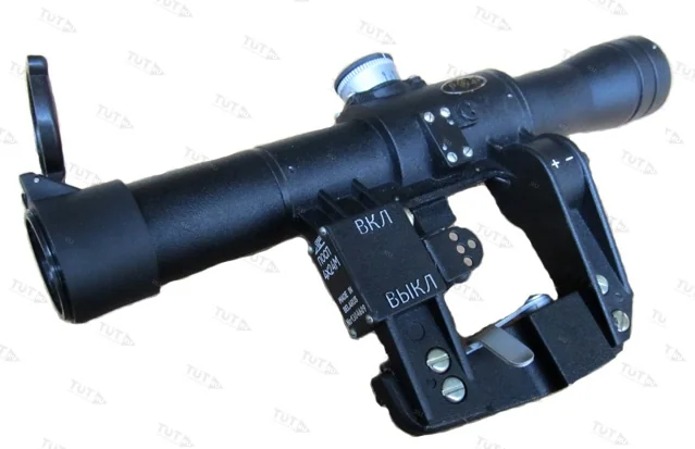 Прицел ПОСП 4x24 с подсветкой (установка на Сайга, Вепрь / сетка №6 / 4x24ВМ)