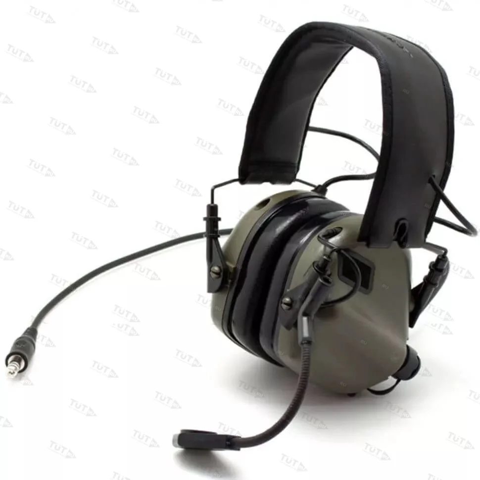 Наушники активные EARMOR ME 5 GN (green) съемный микрофон (активный режим - шумодавление 82ДБ, пасси