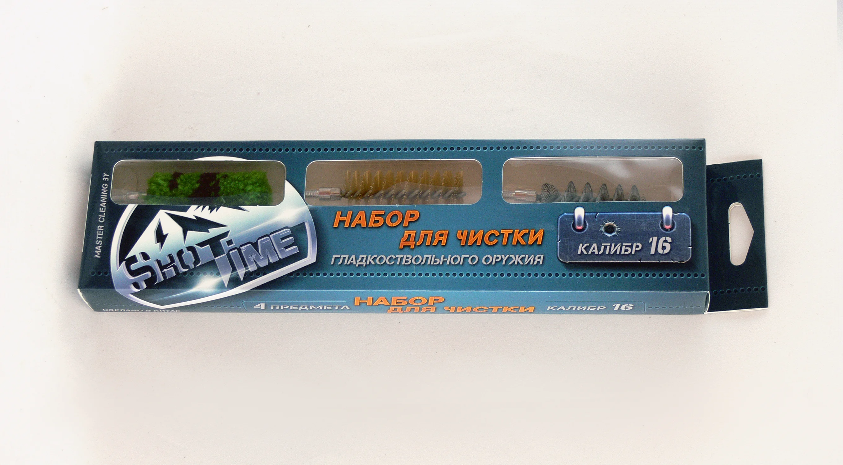 Набор для чистки ShotTime кал.16 (деревянный шомпол, 3 ерша)