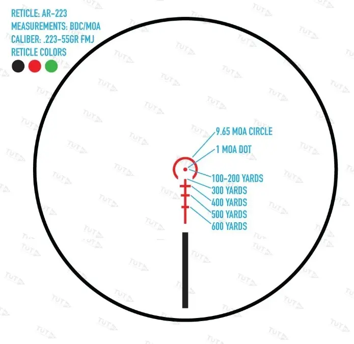 Прицел Sightmark Core TX 1-4x24 (сетка AR-223) с подсветкой