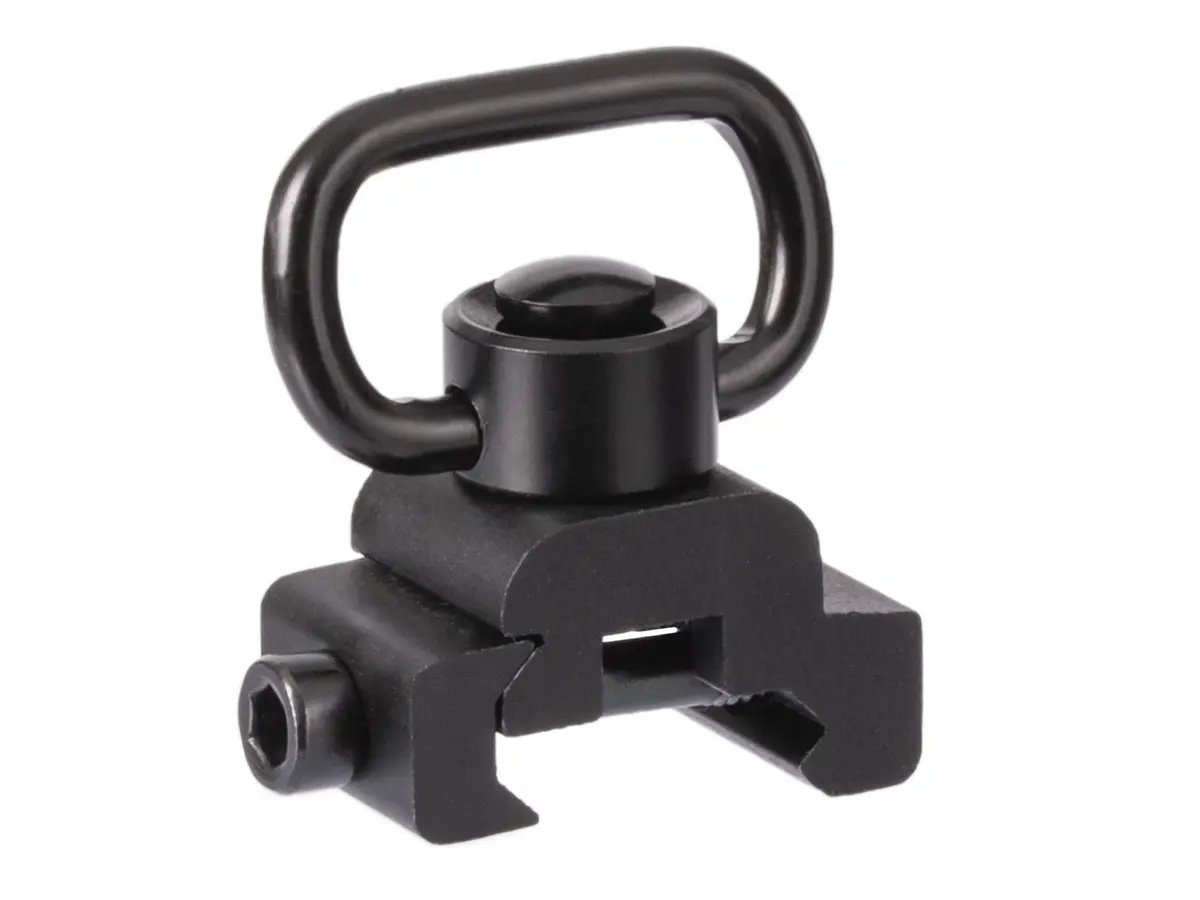 Антабка ShotTime быстросъёмная QD, на Weaver, для ремня 25мм, чёрная