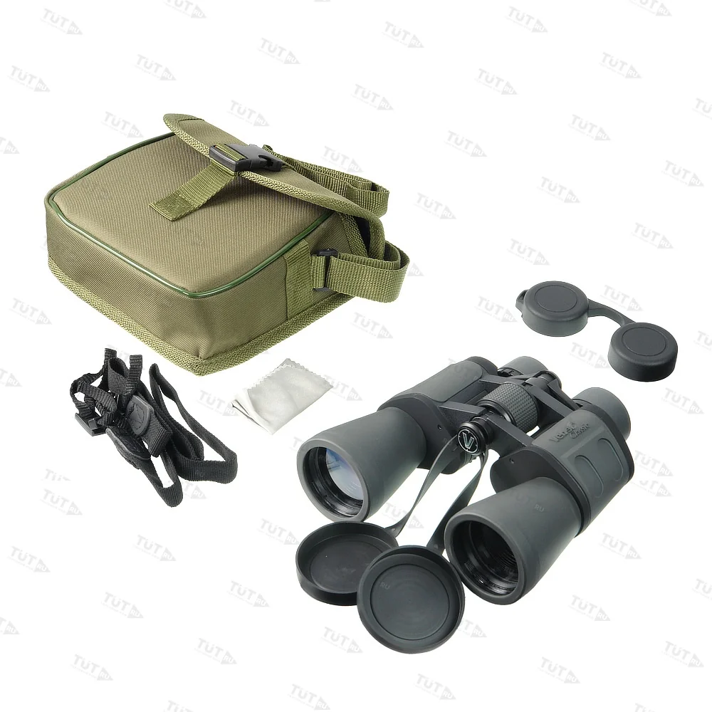 Бинокль Veber Classic БПШЦ 10x50 VRWA широкоугольный, серый