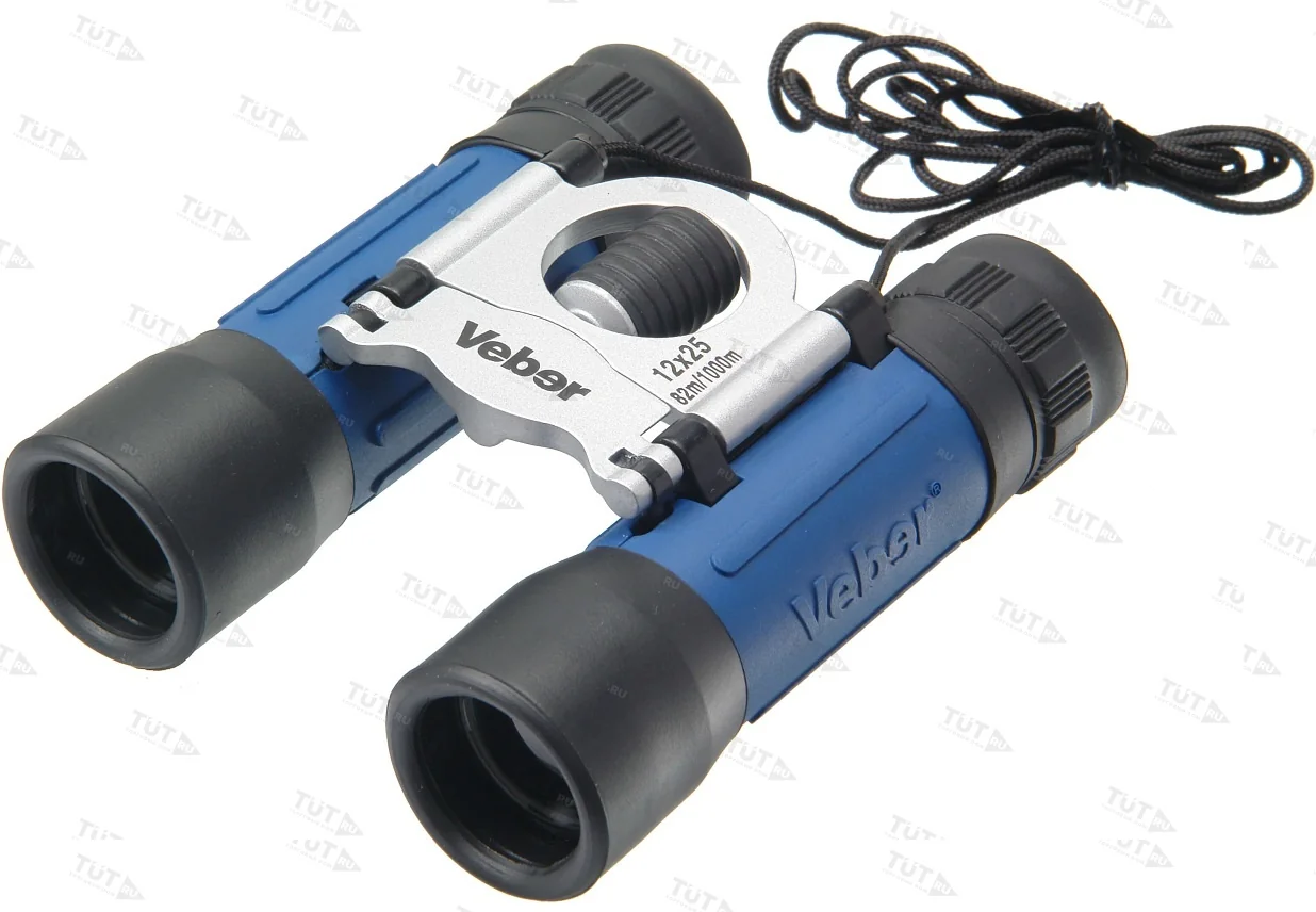 Бинокль Veber Sport NEW БН 12x25 синий/серебристый