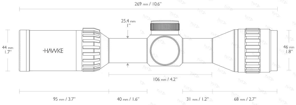 Оптический прицел Hawke Airmax AX 2-7x32 AO(AMX Glass)