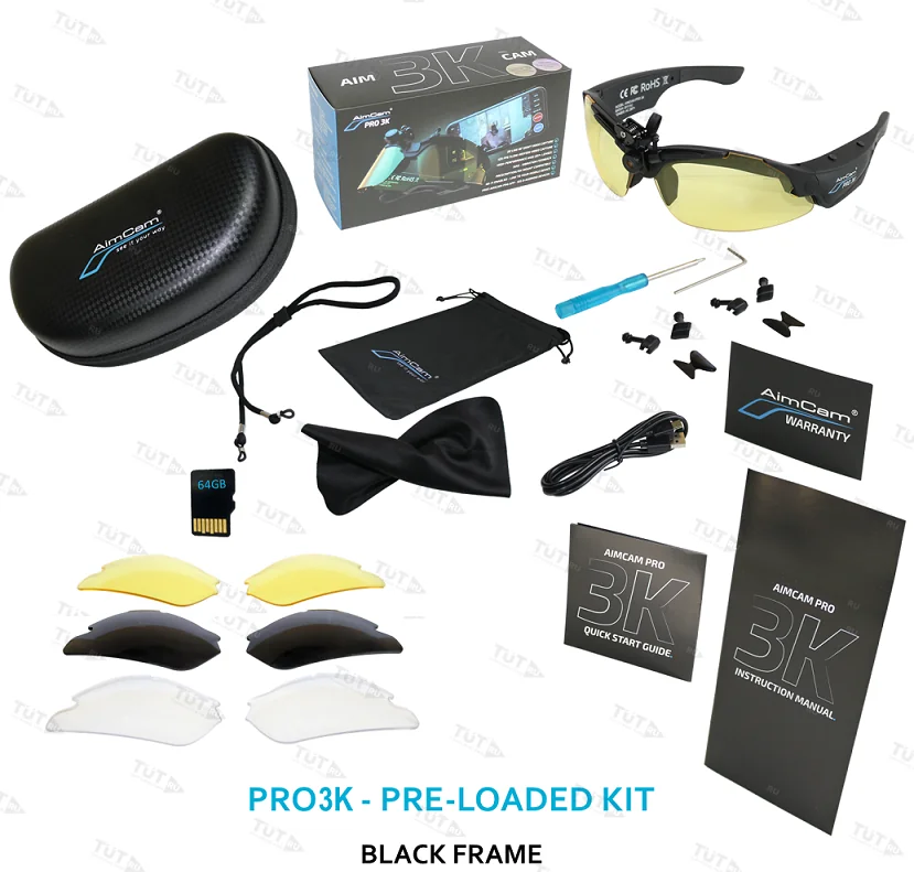 Очки с камерой AimCam Pro3K Standard Kit (Black)