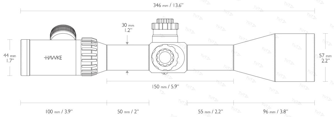 Оптический прицел Hawke Tactical Airmax 30 3-12x50 SF(AMX IR)