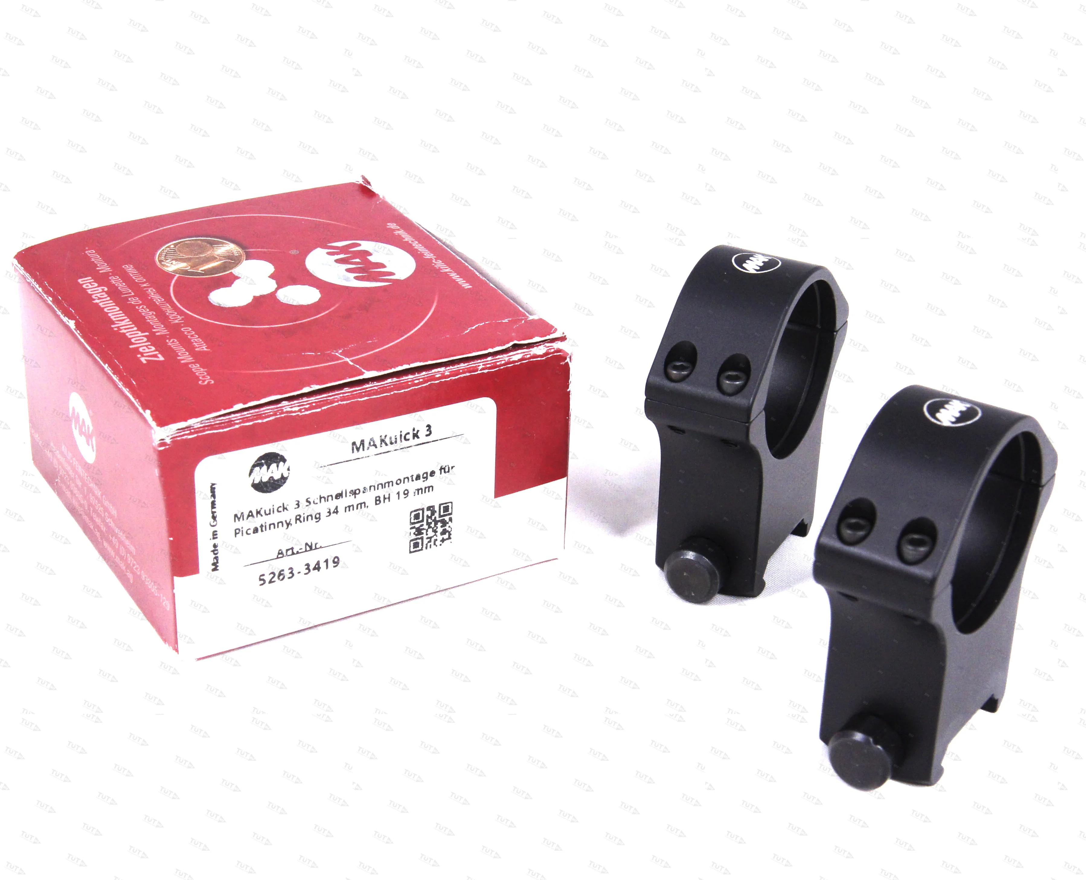 Быстросъемные кольца MAKuick 3 на Picatinny 34мм, BH19мм (5263-3419)
