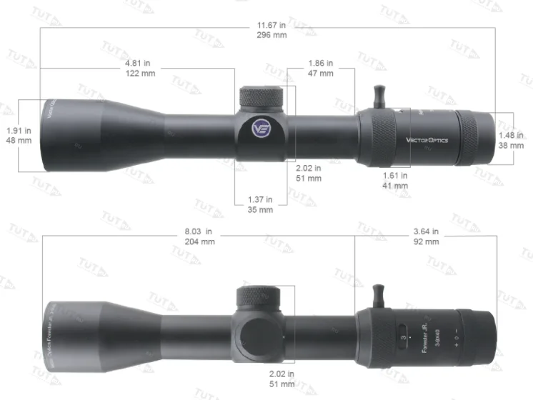 Прицел Vector Optics Forester Jr. 3-9x40 SFP (сетка VFD-3)