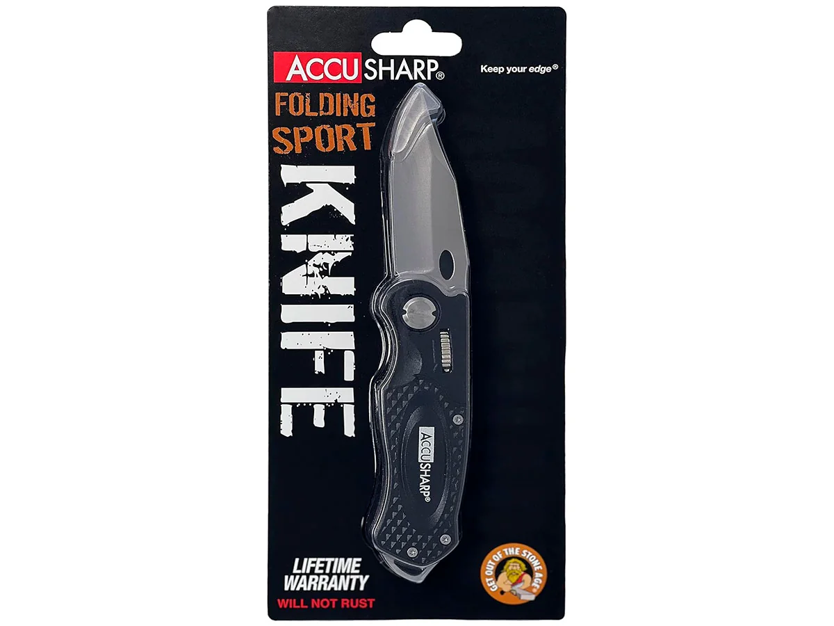 Нож складной AccuSharp Folding Sport Knife, нержавеющая сталь, чёрный