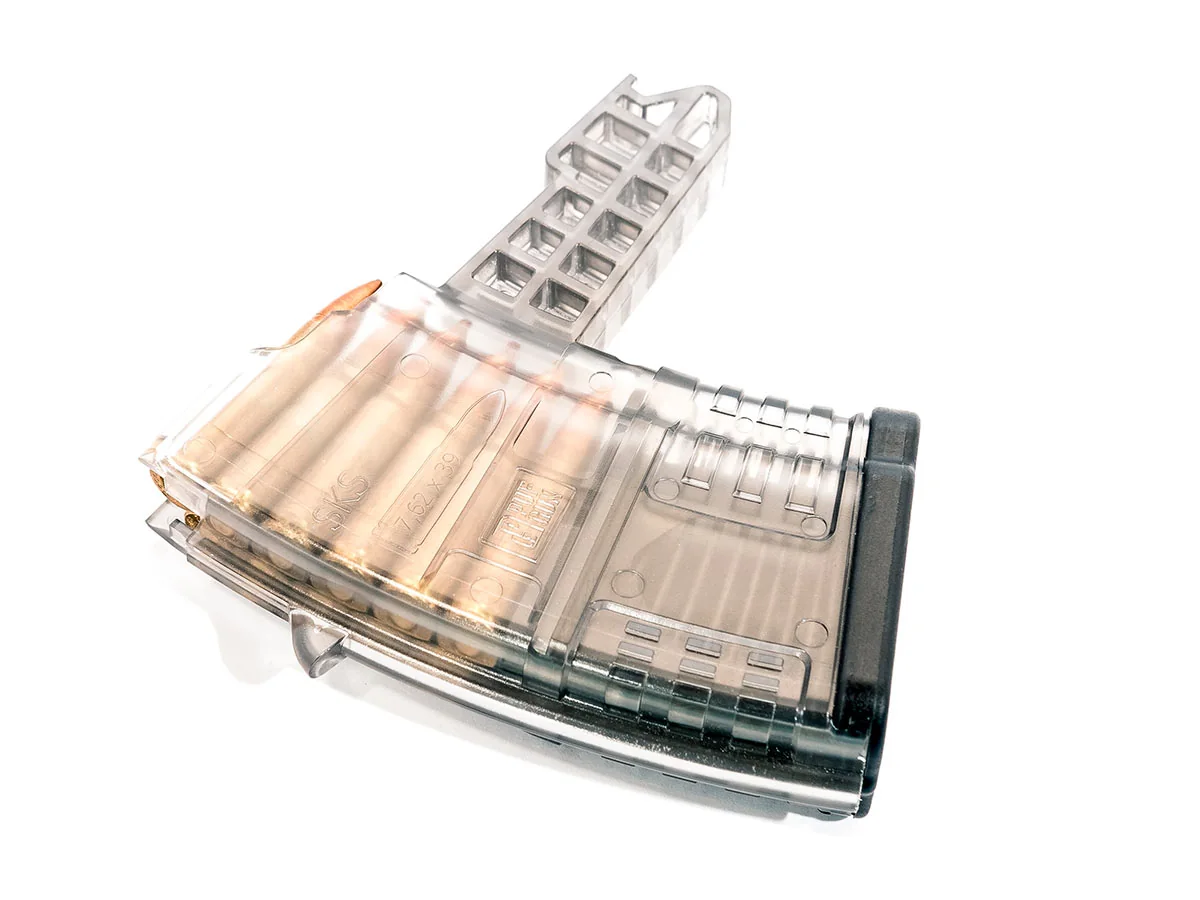 Магазин Pufgun На Скс, 7,62Х39, 10 Патронов, Полимер, Прозрачный, Возможность Укорочения, 120 Гр