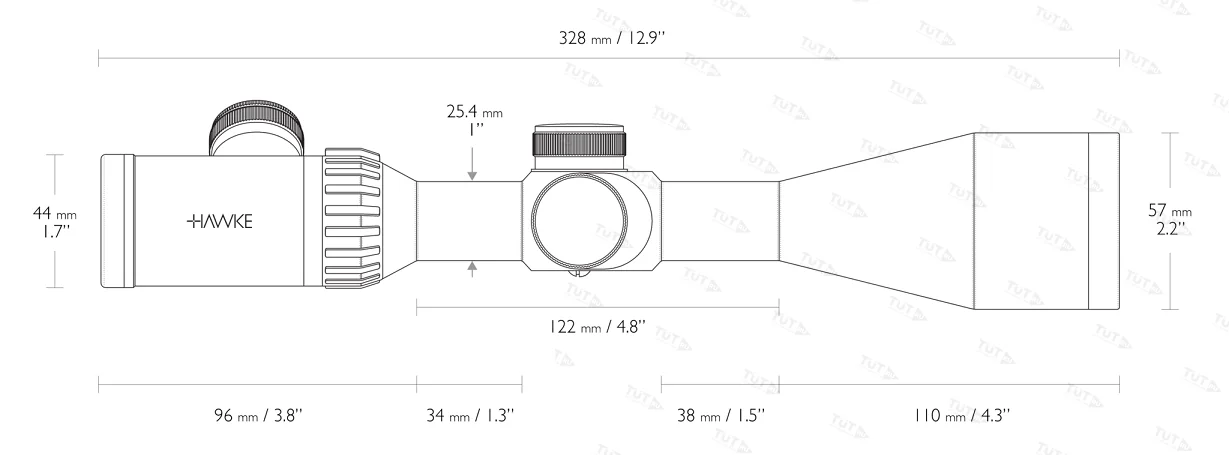 Оптический прицел Hawke Endurance 1 5-15х50 IR SF (10x 1/2 Mil Dot)