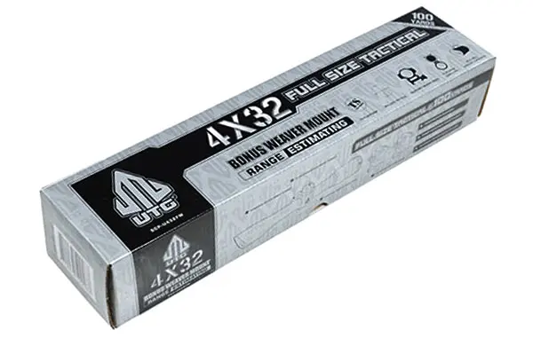 Оптический прицел Leapers True Hunter Classic 4x32 25.4мм, MilDot, б/подсв., кольца на Weaver/Picati