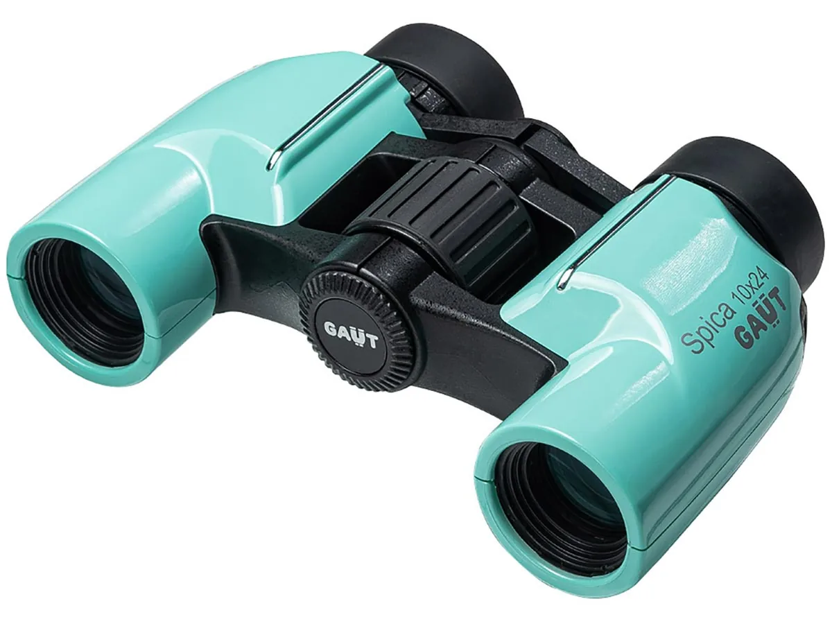 Бинокль Gaut Spica 10X24, Porro-Призмы Bak4, Цвет - Бирюзовый, 377Г