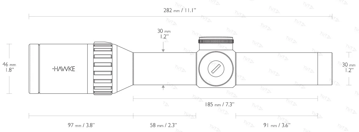 Оптический прицел Hawke Endurance 30 WA 1-4х24 IR (Tactical Dot)