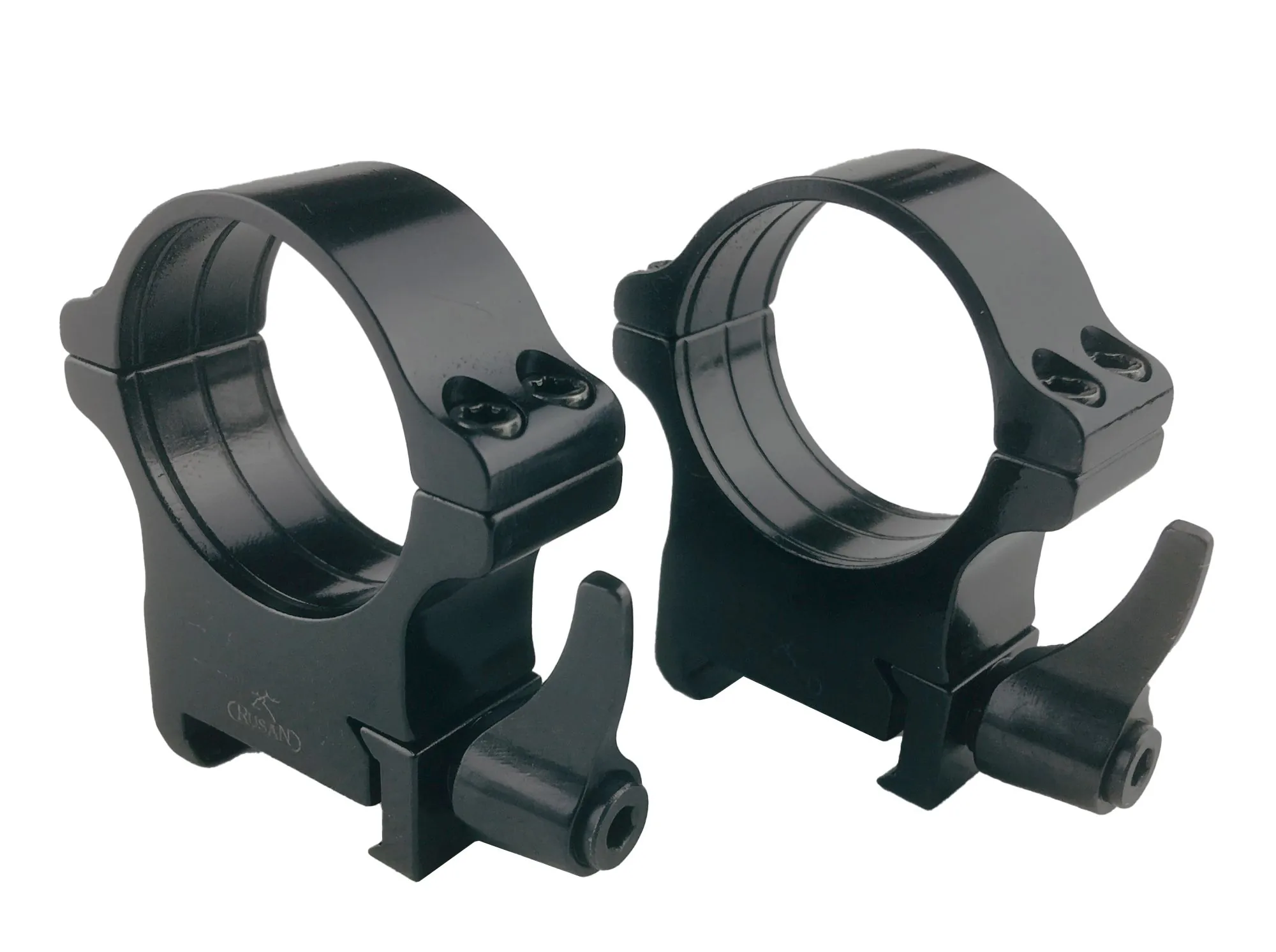 Кольца Rusan быстросъемные Picatinny на 30мм H14 рычажные (050P-30-14-R)