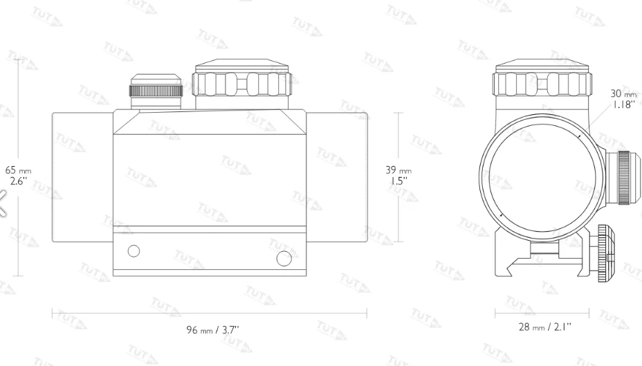 Коллиматорный прицел Hawke RD 1x30М (Weaver) Red/Green Dot