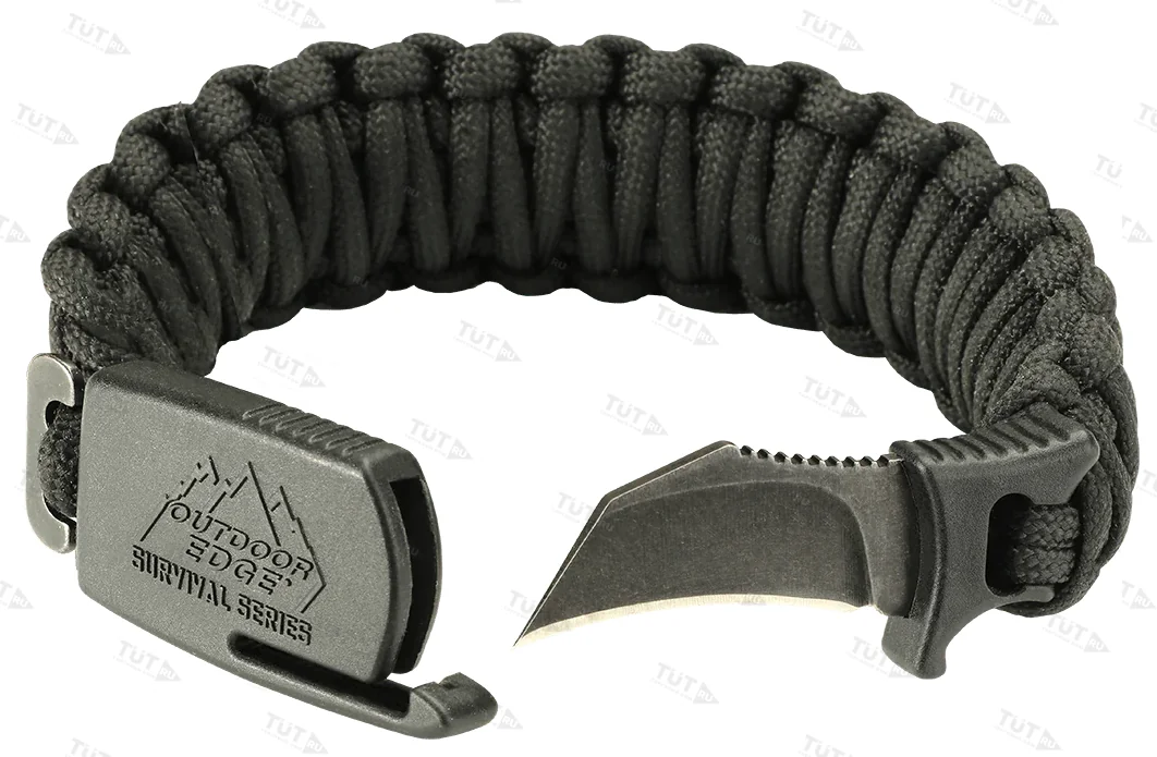 Нож-браслет Outdoor Edge черный, размер М