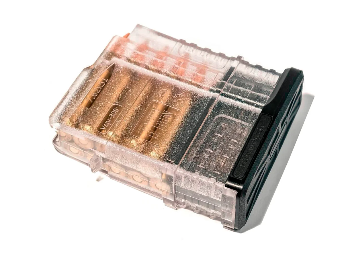 Магазин Pufgun на Вепрь-308, 7,62х51, 10 патронов, полимер, прозрачный